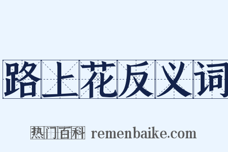 路上花反义词是什么意思的图片